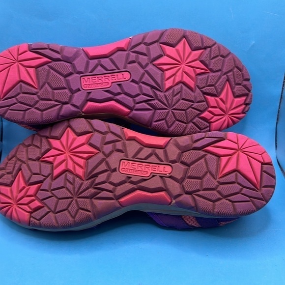 4/$20 Merrell Purple & Pink Hydro Mon Jr 2.0 Size 4m, girls sandal, Velcro - Picture 5 of 6